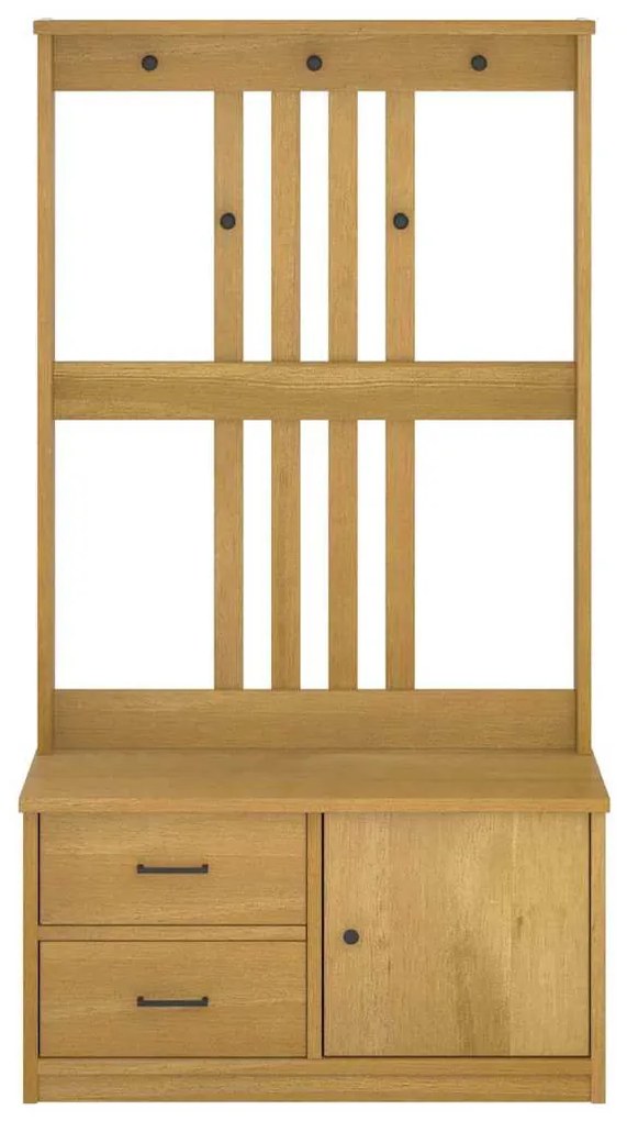 vidaXL Δέντρο χωλ "SANDNES" 87x40x159,5 εκ. Πεύκο μασίφ ξύλο