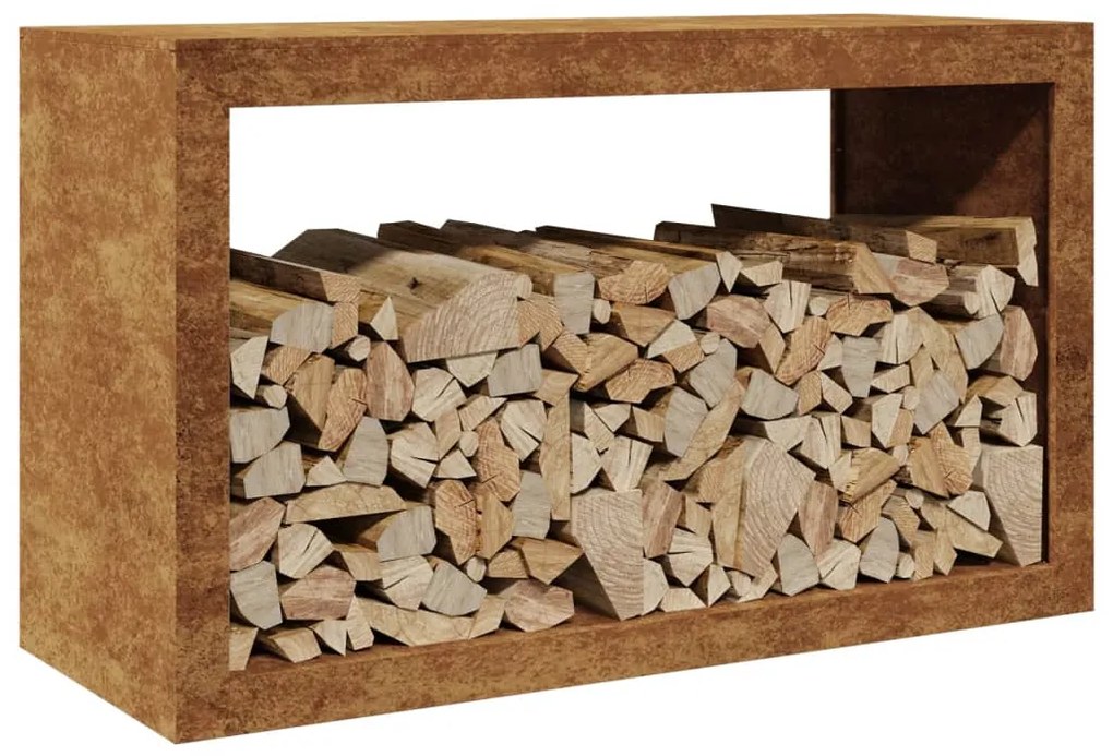 Ράφι για καυσόξυλα vidaXL 100x40x60 cm Ατσάλι σκληρυθέν στον αέρα
