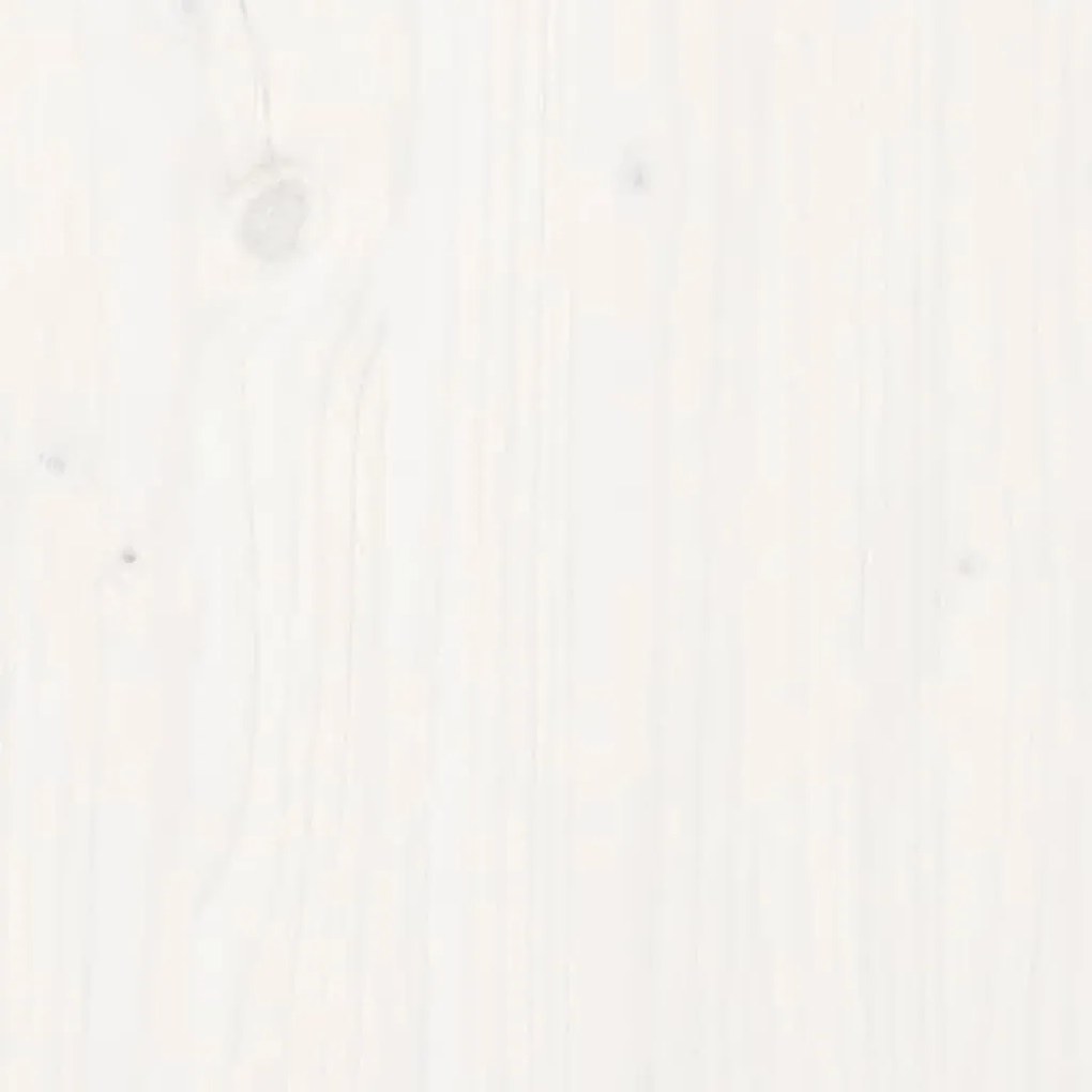 Ζαρντινιέρες 2 τεμ. Λευκό από Μασίφ Ξύλο Πεύκου - Λευκό
