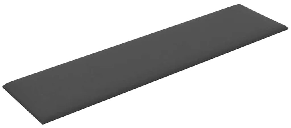 vidaXL Πάνελ Τοίχου 12 τεμ. Σκούρο Γκρι 60x15 εκ. 1,08 μ² Υφασμάτινα