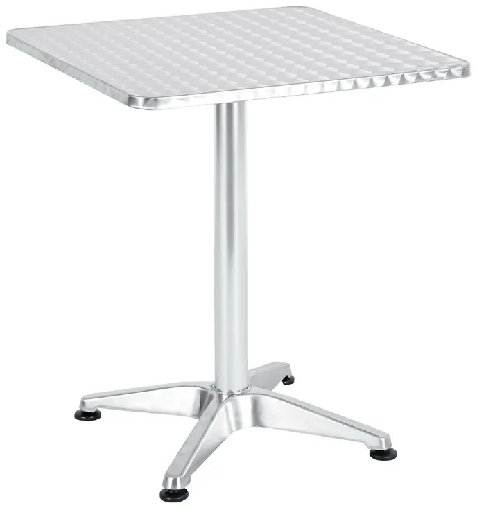Τραπέζι Lazo pakoworld χρωμίου αλουμίνιο 60x60x70εκ 130-000065