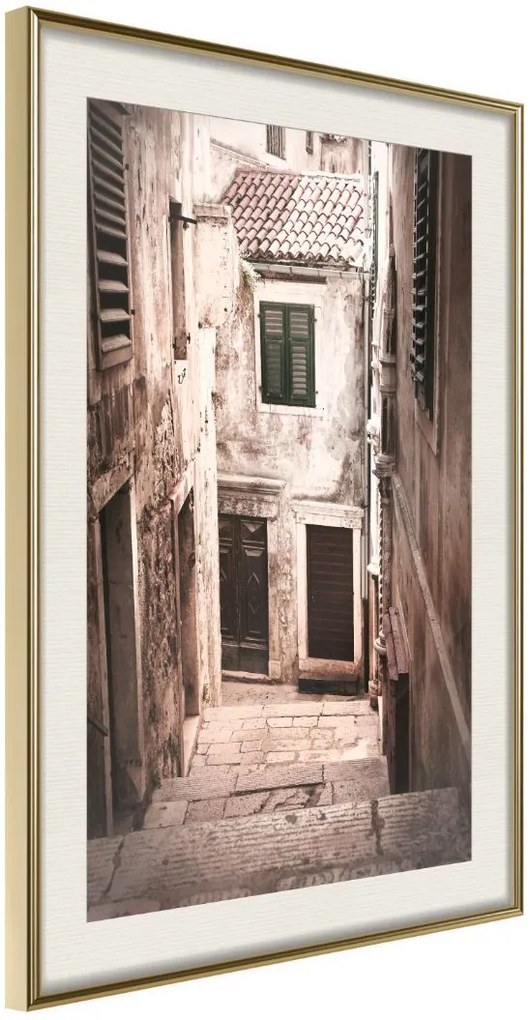 Αφίσα - Urban Alley - 20x30 - Χρυσό - Με πασπαρτού