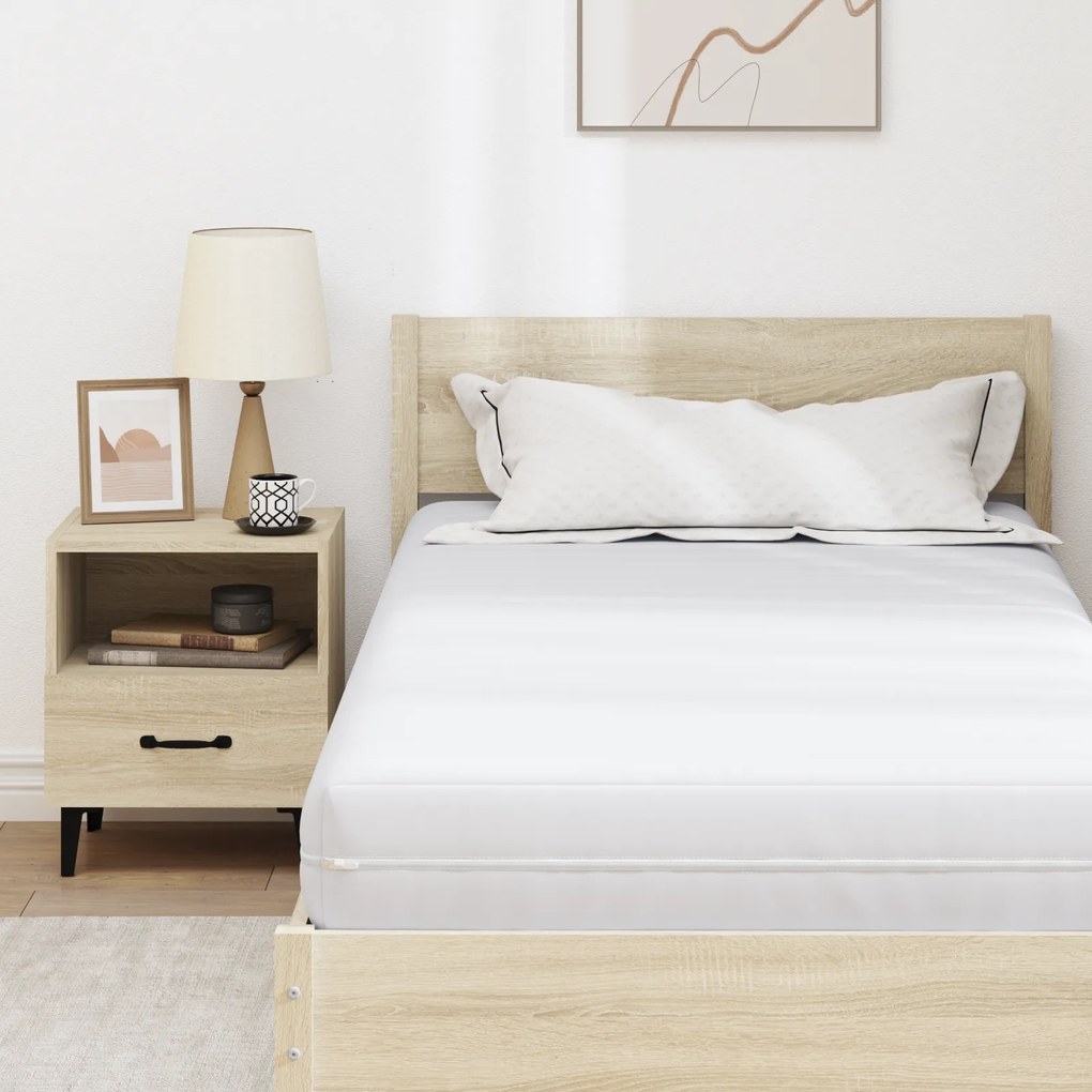 vidaXL Στρώμα Λευκό 90 x 200 cm Πολυεστέρας