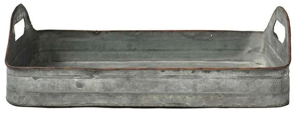 Δίσκος Διακοσμητικός Vintage Zinc 00.07.7108B 49x29x7cm Μεταλλικός Grey-Bronze Metal