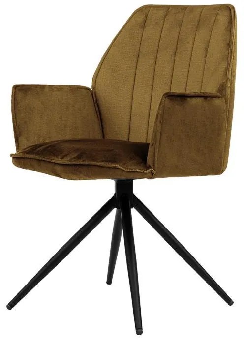 Καρέκλα Τραπεζαρίας Dorothee Μεταλλική Fylliana Ώχρα 58x46x91εκ. 2αδα 58x46x91 εκ.