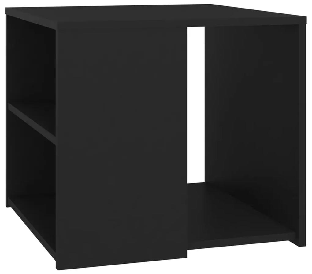 Τραπέζι Βοηθητικό Μαύρο 50 x 50 x 45 εκ. από Μοριοσανίδα - Μαύρο
