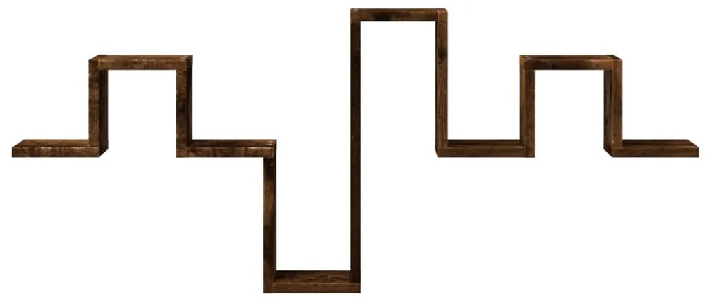 vidaXL Ραφιέρα Τοίχου Καπνιστή Δρυς 104,5x10x43 εκ. Επεξεργασμένο Ξύλο