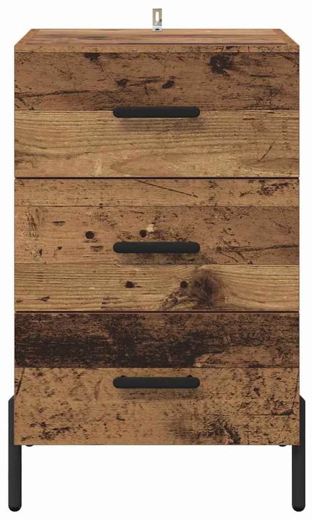 vidaXL Κομοδίνο Παλιό ξύλο 40 x 40 x 66 εκ. Επεξεργασμένο ξύλο