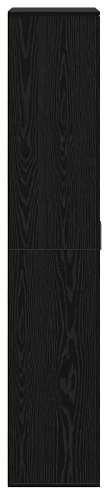 vidaXL Ψηλή Ντουλάπα Μαύρη δρυς 80 x 35 x 180 εκ Επεξεργασμένο ξύλο