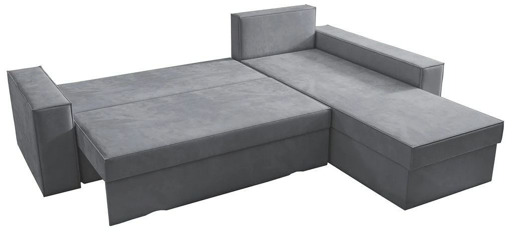 Καναπές Γωνιακός ArteLibre Αναστρέψιμος CAHABON Γκρι 250x210x79cm