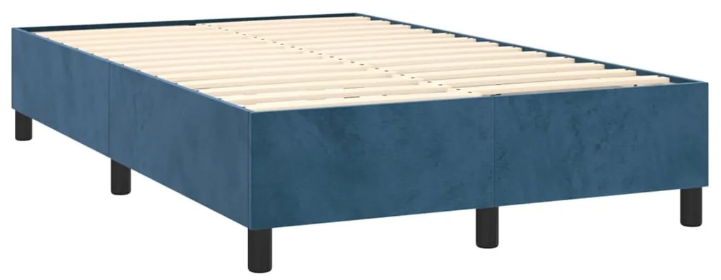 ΚΡΕΒΑΤΙ BOXSPRING ΜΕ ΣΤΡΩΜΑ ΣΚΟΥΡΟ ΜΠΛΕ 120X190 ΕΚ. ΒΕΛΟΥΔΙΝΟ 3270005