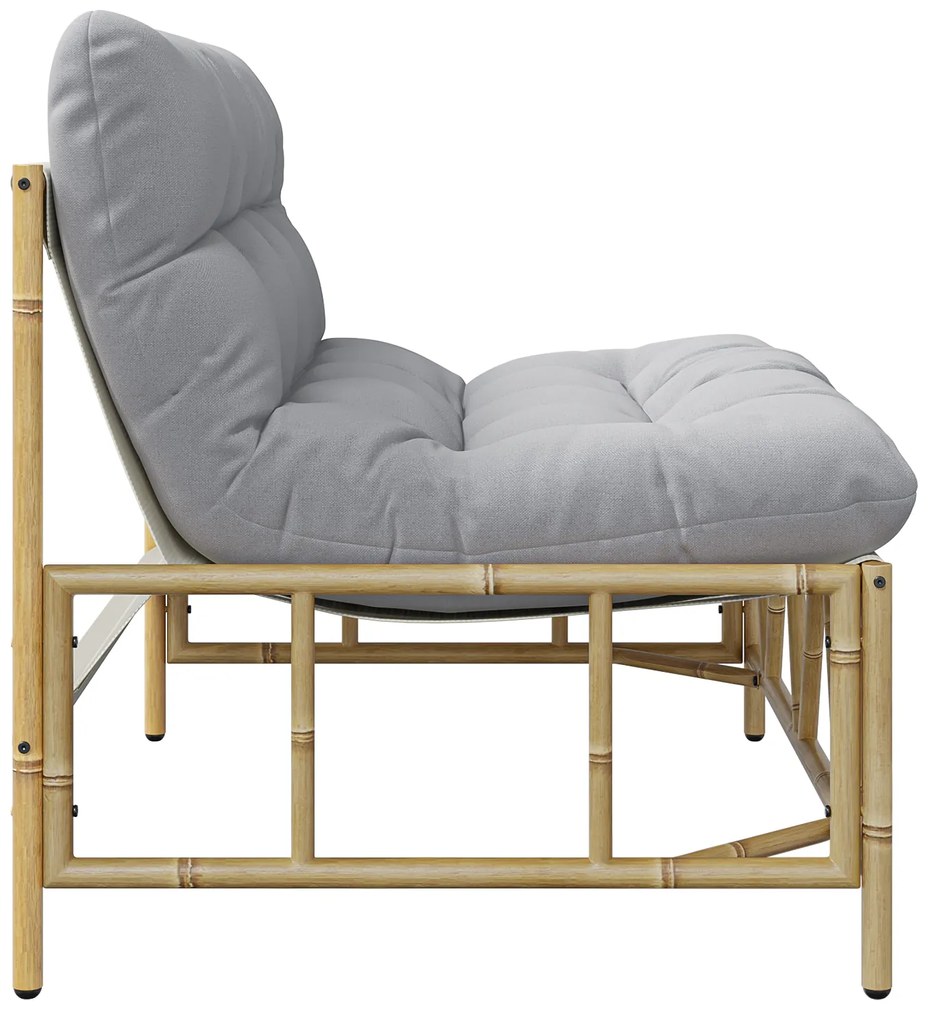 vidaXL Κήπος Καρέκλα με Μαξιλάρι Γκρι 110 x 80 x 71 cm Ατσάλι
