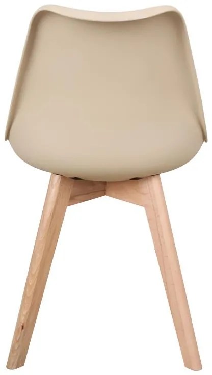 Καρέκλα Gaston PP-PU taupe απόχρωση- φυσικό πόδι 44x52x78εκ. 44x52x78 εκ.