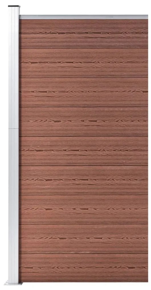 vidaXL Πάνελ Περίφραξης Καφέ 95 x 186 εκ. από WPC