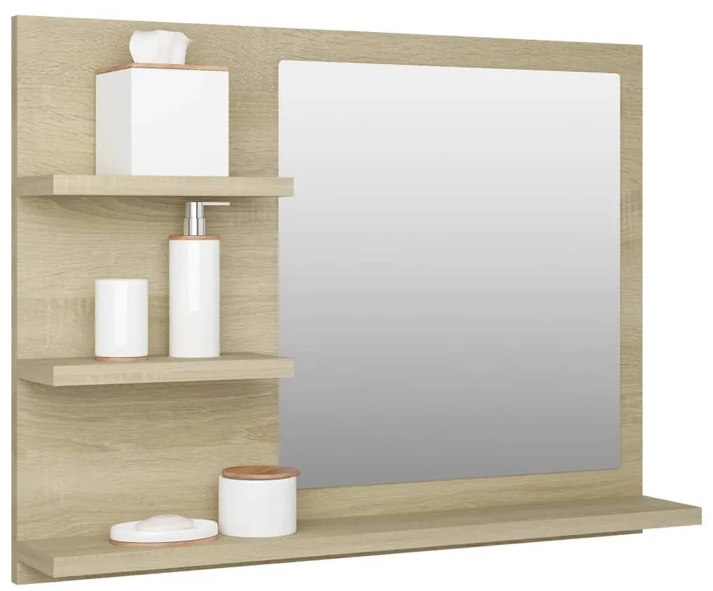 Καθρέφτης Μπάνιου Sonoma Δρυς 60 x 10,5 x 45 εκ. Μοριοσανίδα - Καφέ