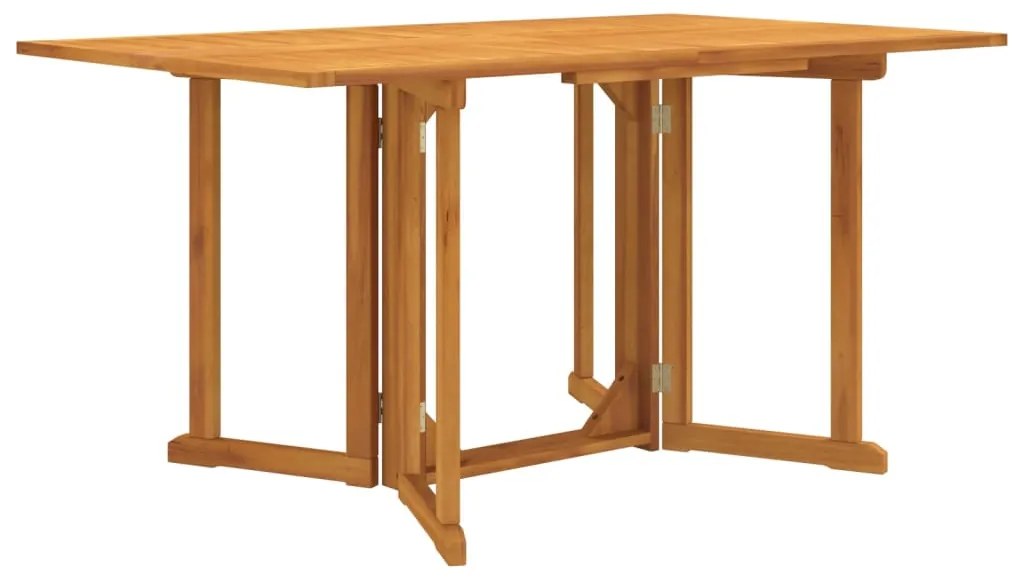 vidaXL Τραπέζι Κήπου Butterfly Πτυσσόμενο 150x90x75 εκ. Μασίφ Teak