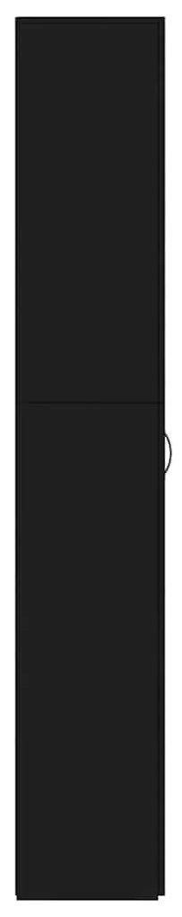 vidaXL Ντουλάπα Γραφείου Μαύρη 60 x 32 x 190 εκ. από Επεξ. Ξύλο