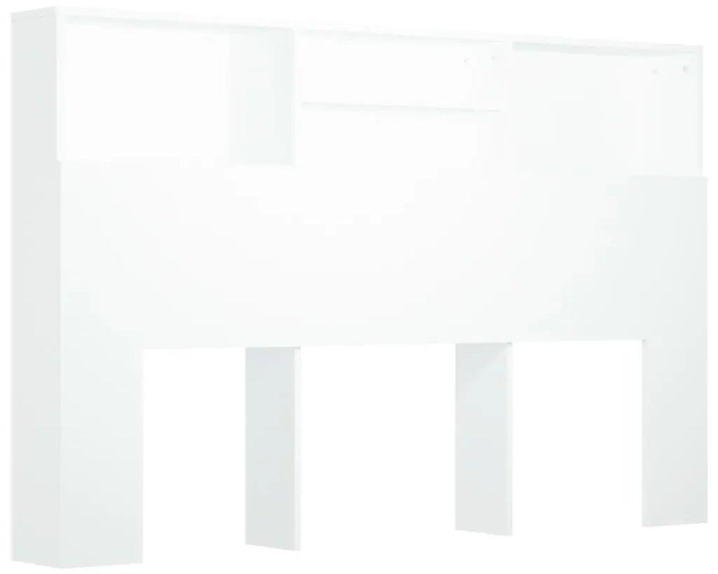 vidaXL Κεφαλάρι Με Αποθηκευτικό Χώρο Λευκό 160 x 19 x 103,5 εκ.