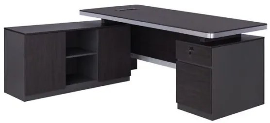 ΕΠΑΓΓΕΛΜΑΤΙΚΟ ΓΡΑΦΕΙΟ ΑΡΙΣΤΕΡΗ ΓΩΝΙΑ HM2092L ROSEWOOD 180X160X76Y εκ.