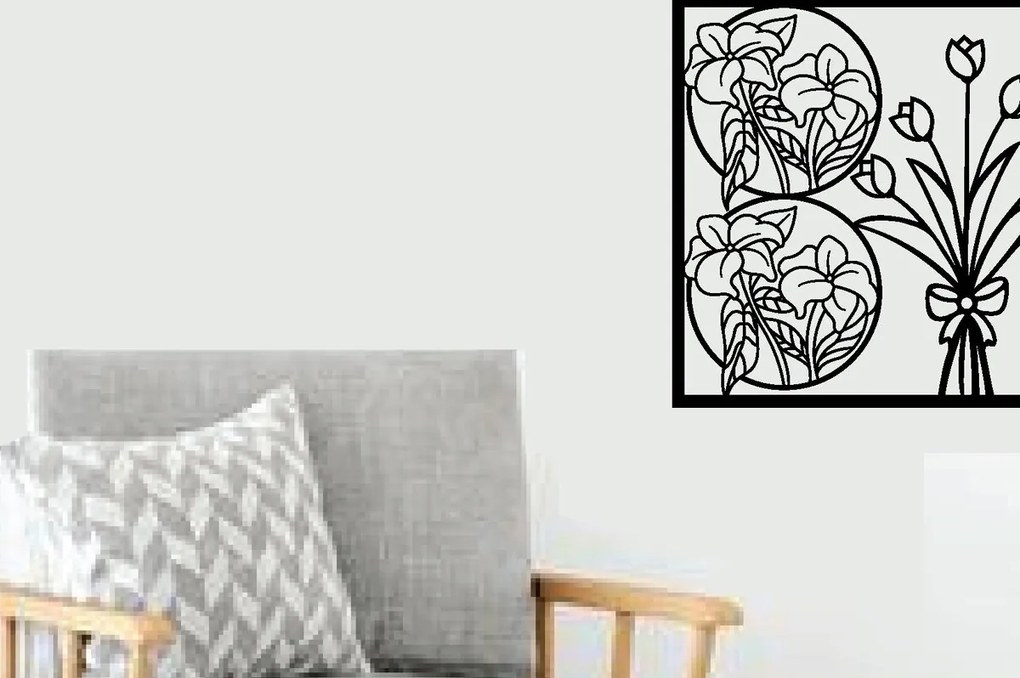 Intra απο ξύλο plywood  Χρώμα wenge 3mm-4mm πάχος - Flower Laser Κοπή ών Τέχνης Τοίχων Δίασταση 40x50 cm INTRAFABR-115872757