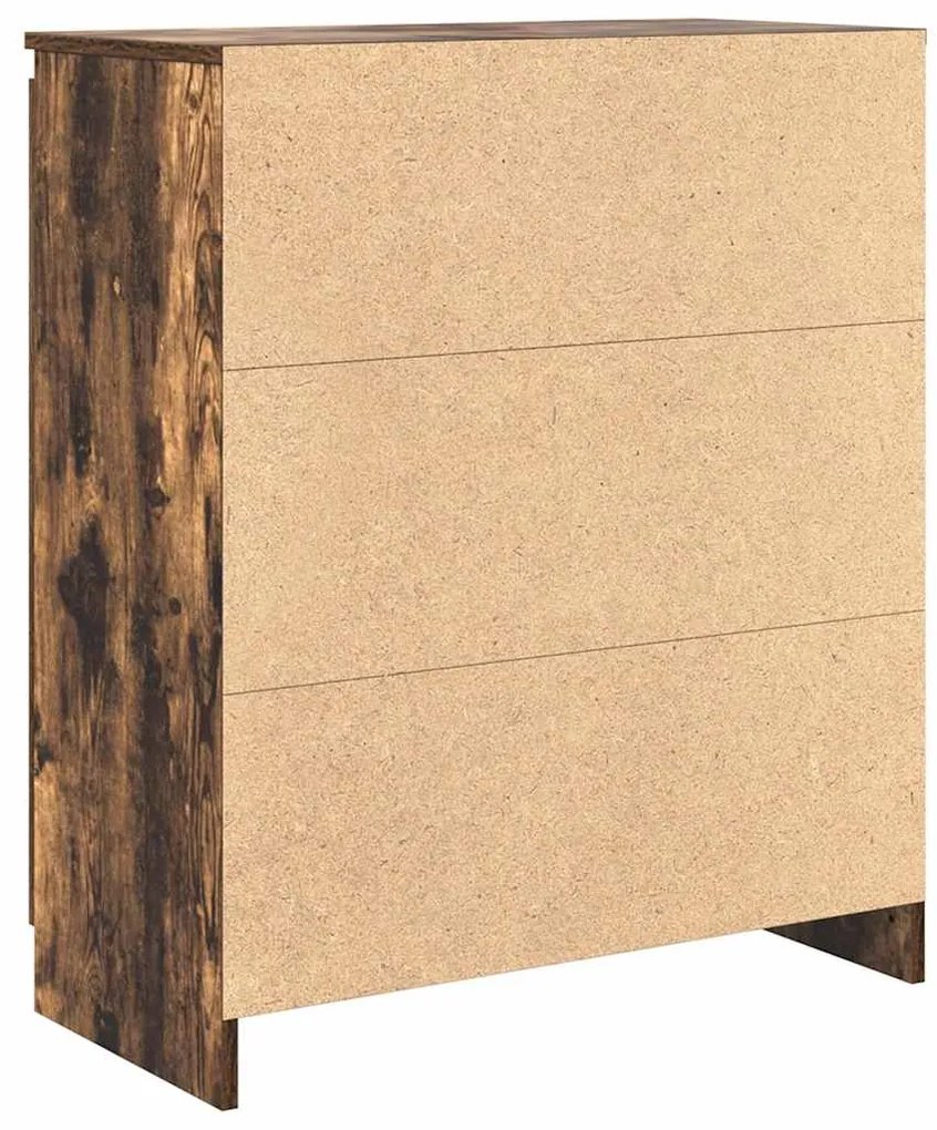 Συρταριέρα με Συρτάρια Καπνιστή Δρυς 71x35x84 εκ. Επεξ. Ξύλο 861584
