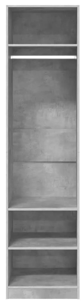 vidaXL Ντουλάπα Γκρι του Σκυροδέματος 50 x 50 x 200 εκ. Επεξ. Ξύλο