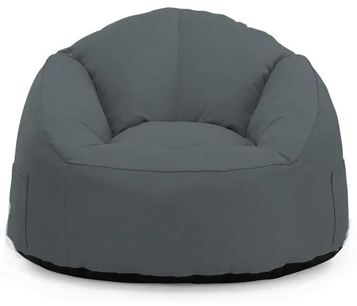 WOODWELL JAZZ Πουφ Πολυθρόνα 100% Αδιάβροχο, Ύφασμα Ανθρακί 96x90x73cm Ε0232,2