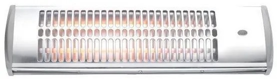 Θερμάστρα Χαλαζία Μπάνιου Επίτοιχη 1200W 147-29121 Eurolamp-147-29121-Ασημί 147-29121