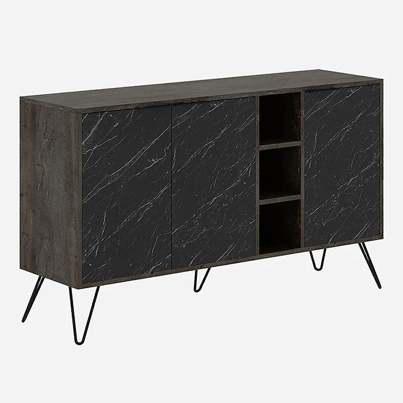 ΜΠΟΥΦΕΣ CLARA MEGAPAP ΧΡΩΜΑ DARK COFFEE - ΜΑΥΡΟ ΕΦΕ ΜΑΡΜΑΡΟΥ 142X35,6X83ΕΚ.
