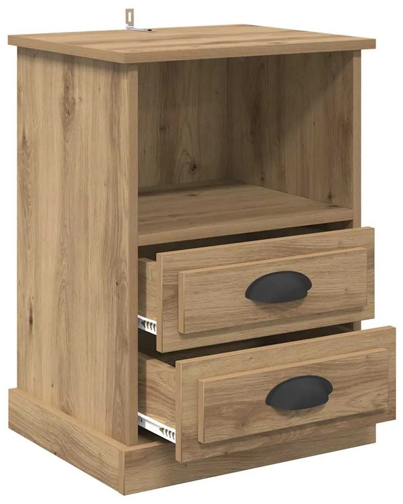 vidaXL Κομοδίνο artisan δρυς 43 x 36 x 60 εκ Επεξεργασμένο ξύλο