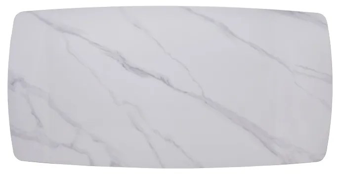 Τραπέζι Viano pakoworld sintered stone ανοιχτό γκρι-μαύρο 180x90x76εκ