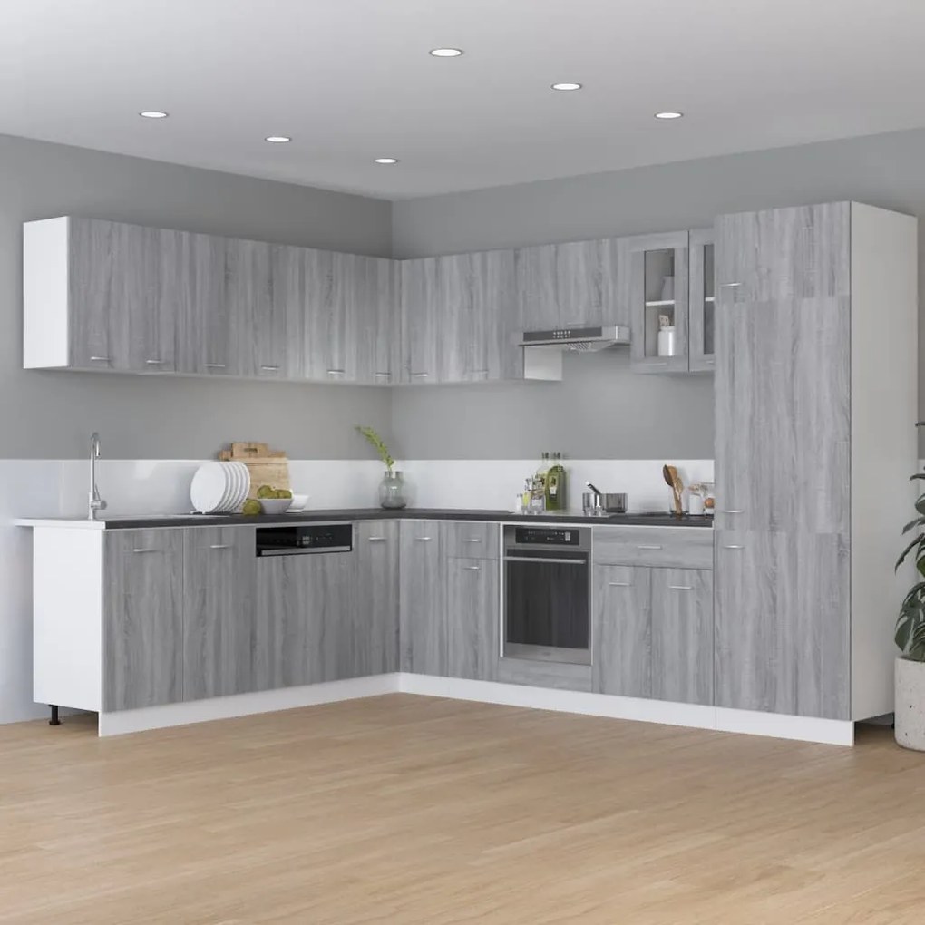vidaXL Κρεμαστό Ντουλάπι "Lyon" Γκρι Sonoma 50x31x60 εκ. από Τεχνητό Ξύλο