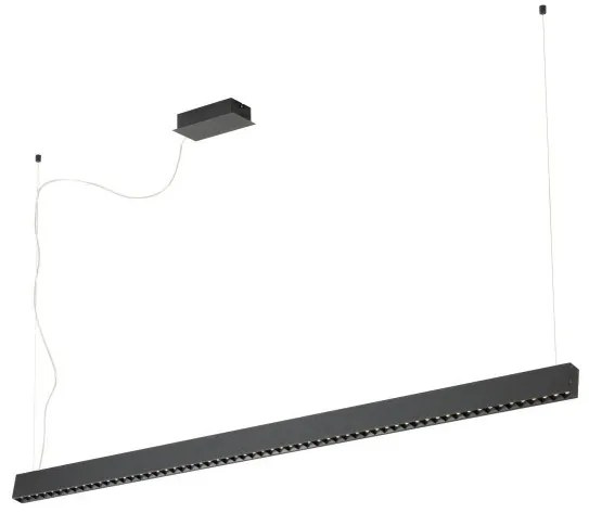 Γραμμικό Κρεμαστό Φωτιστικό Οροφής LED 2x7,75W 1X30,5W Μαύρο Dimmable Termini 39485 Eglo-39485-Μαύρο 39485
