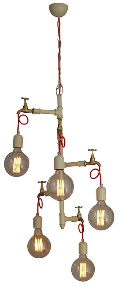 Φωτιστικό Οροφής Κρεμαστό HL-084T-5 77-2796 Hikari Beige  Homelighting Metal