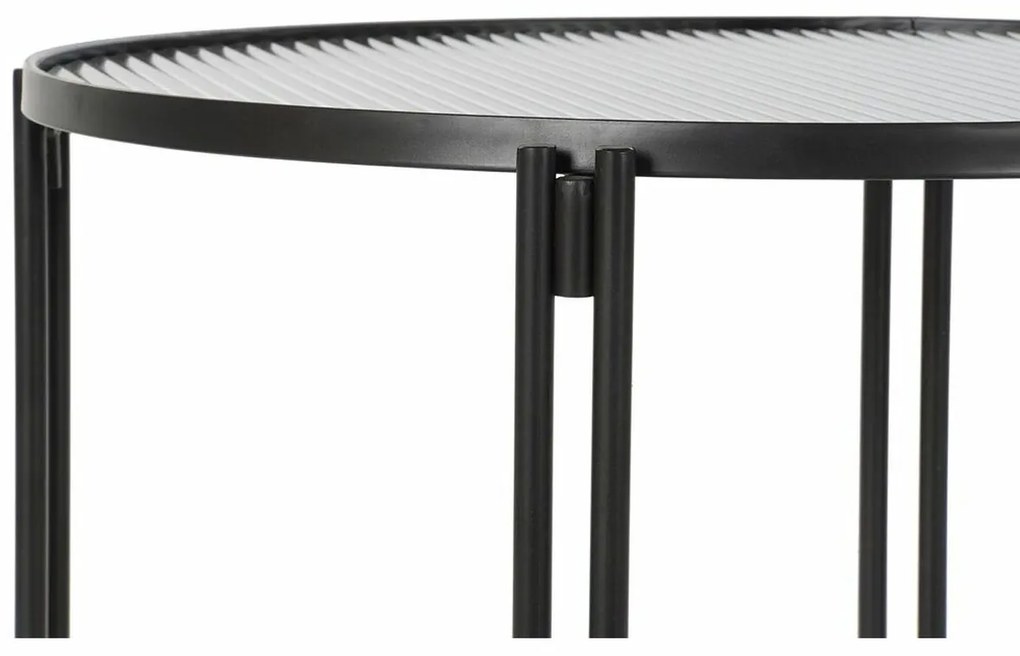 Τραπεζάκι Καφέ DKD Home Decor Μέταλλο Κρυστάλλινο 63 x 63 x 46 cm