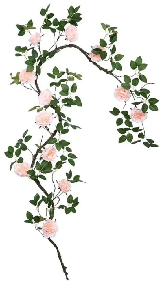 Τεχνητή Γιρλάντα Παιώνια 00-40009-2 240cm Green-Pink Marhome Συνθετικό Υλικό