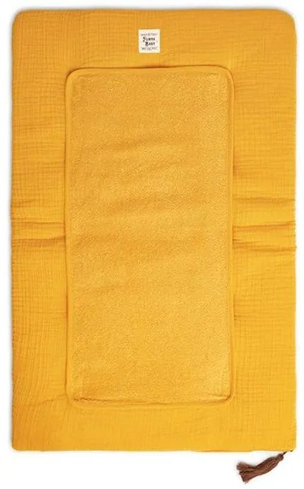 Αλλαξιέρα Βρεφική Μουσελίνα Marigold Mustard Funna Baby 50x80cm Bamboo, Cotton