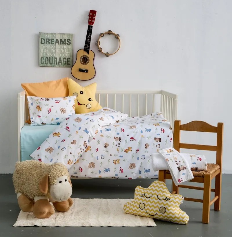 ΣΕΤ ΣΕΝΤΟΝΙΑ BEBE 75X110 ΛΙΚΝΟΥ ΧΩΡΙΣ ΛΑΣΤΙΧΟ - ALFIE BLUE SB Home