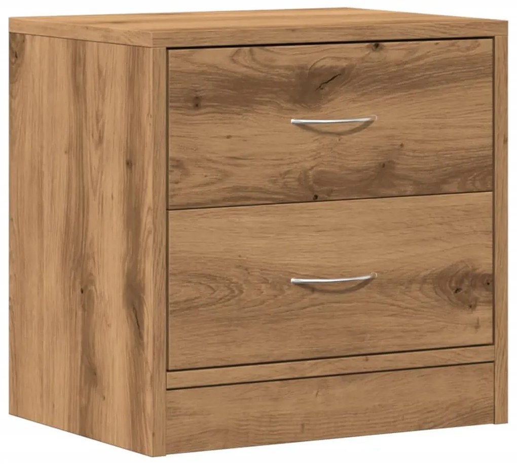 Κομοδίνο Χρώμα Αρτισιανή Δρυς 40 x 30 x 40 εκ. από Επεξ. Ξύλο - Καφέ