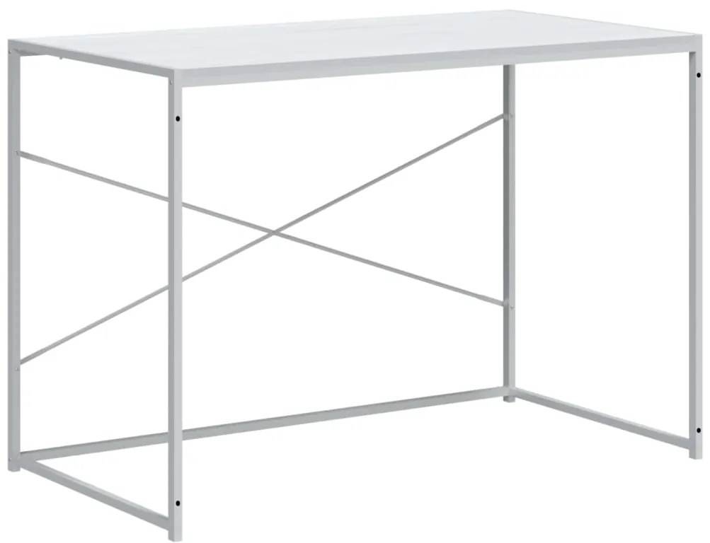 vidaXL Γραφείο Υπολογιστή Λευκό 110 x 60 x 70 εκ. από Επεξ. Ξύλο