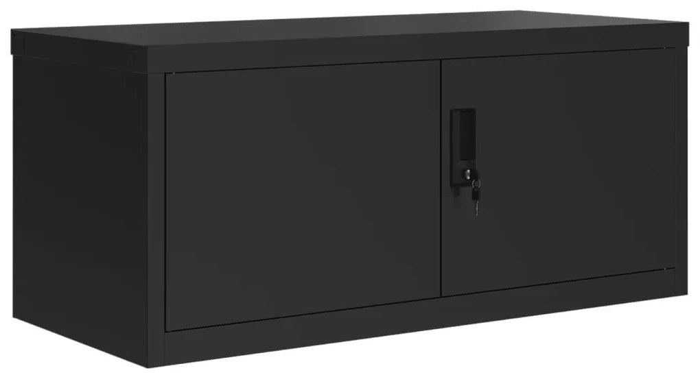 vidaXL Αρχειοθήκη Μαύρη 90 x 40 x 130 εκ. Ατσάλινη