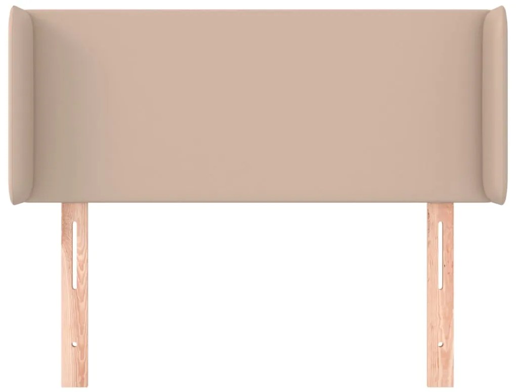 vidaXL Κεφαλάρι με Πτερύγια Καπουτσίνο 93x16x78/88 εκ. Συνθετικό Δέρμα
