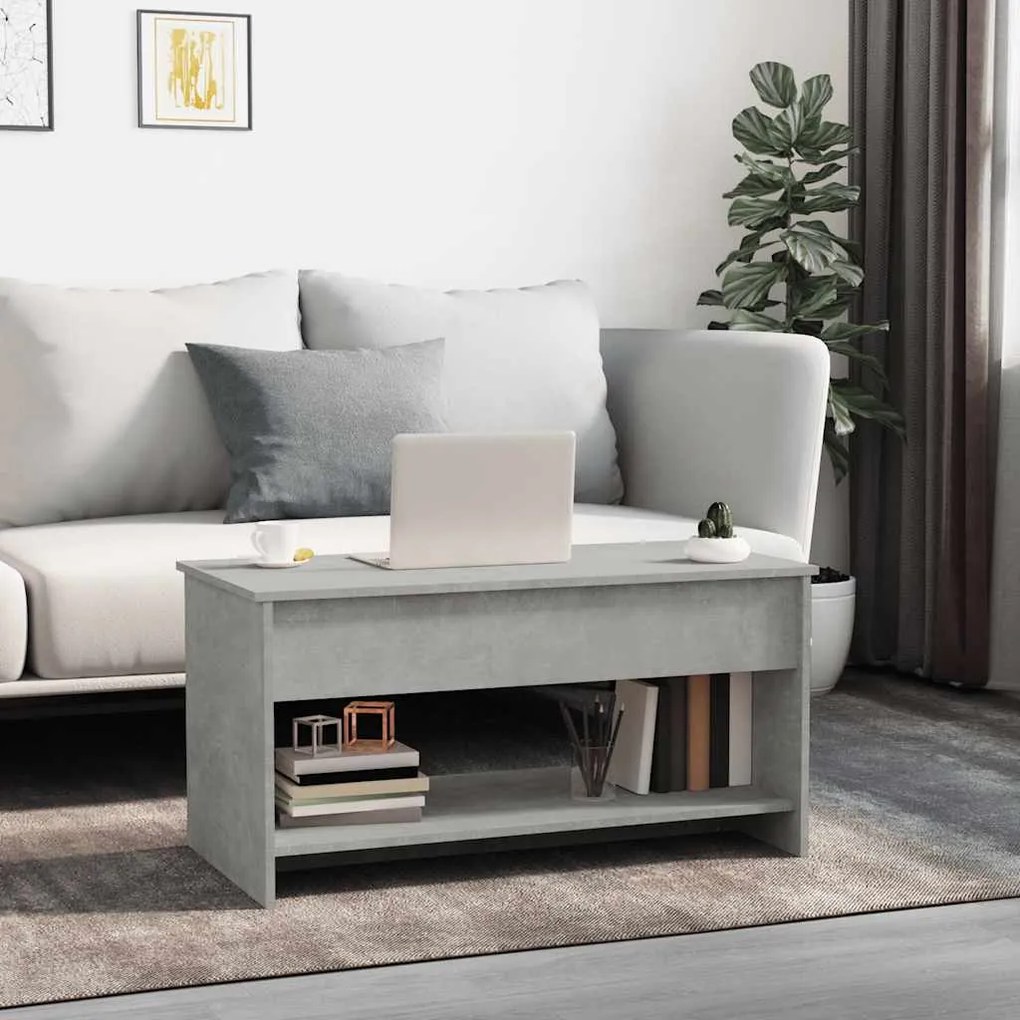 vidaXL Τραπεζάκι Σαλονιού Γκρι Σκυρ. 102x50x52,5 εκ. Επεξεργ. Ξύλο