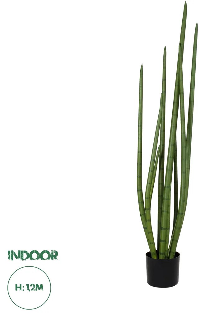 GloboStar® Artificial Garden SANSEVIERIA CYLINDRICA 20210 Τεχνητό Διακοσμητικό Φυτό Σανσεβιέρια Υ120cm