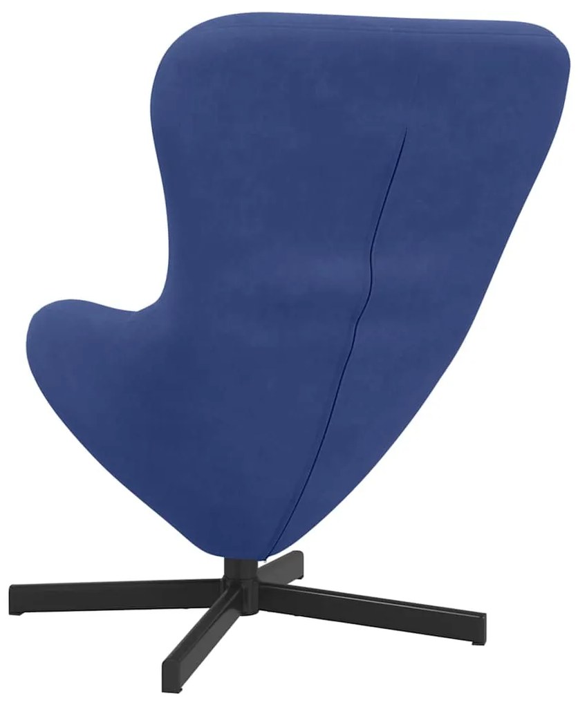 vidaXL Κάθισμα-αυγό Μπλε Αστυνομίας 63 x 73 x 90 εκ Βελούδο