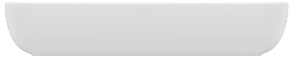 vidaXL Νιπτήρας Πολυτελής Ορθογώνιος Λευκό Ματ 71x38 εκ. Κεραμικός