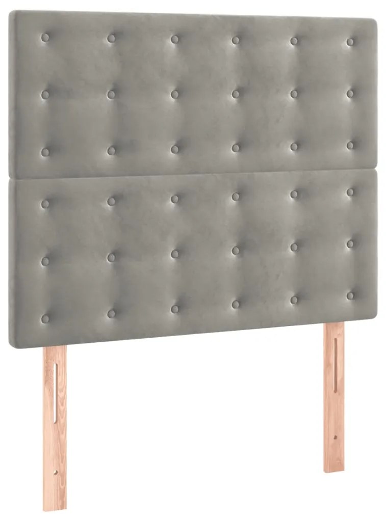 vidaXL Κεφαλάρια Κρεβατιού 2 τεμ. Αν. Γκρι 90x5x78/88 εκ. Βελούδινο