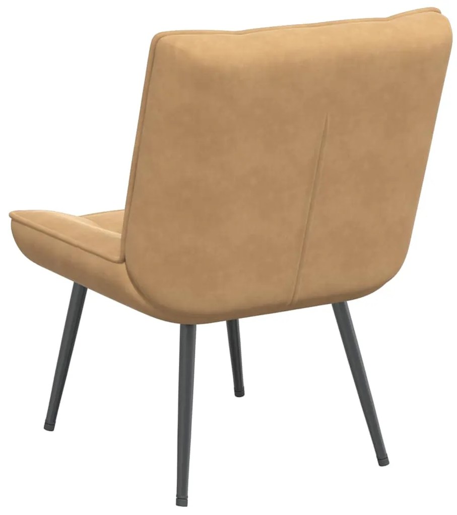 vidaXL Καρέκλα χαλάρωσης καφέ 64x74x84 cm Βελούδο
