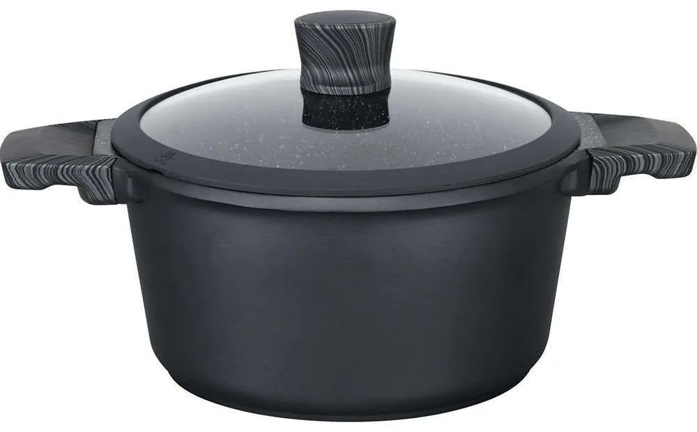 Κατσαρόλα Αντικολλητική Premium Lava 07.70.20 Φ20x10,1cm 2,6lt Black Keystone 20cm Aluminium