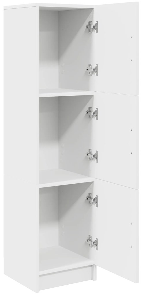 vidaXL Ψηλή Ντουλάπα Λευκό 31,5 x 32 x 124 εκ Επεξεργασμένο ξύλο